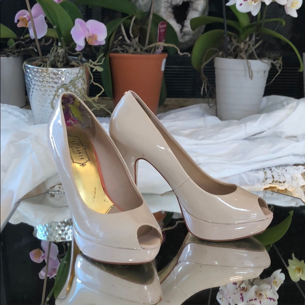 Patent Cream Ted Baker Heels